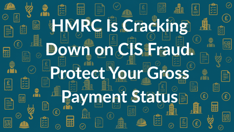 HMRC Is Cracking Down on CIS Fraud. Protect Your Gross Payment Status.