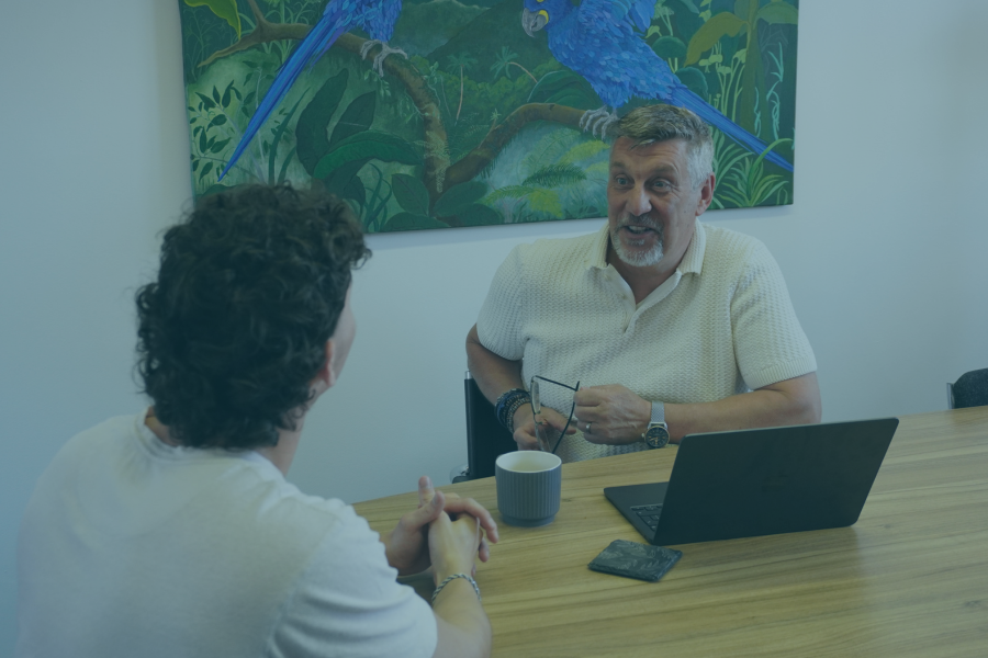 Owner and Managing Director Dave Davis in an agency meeting