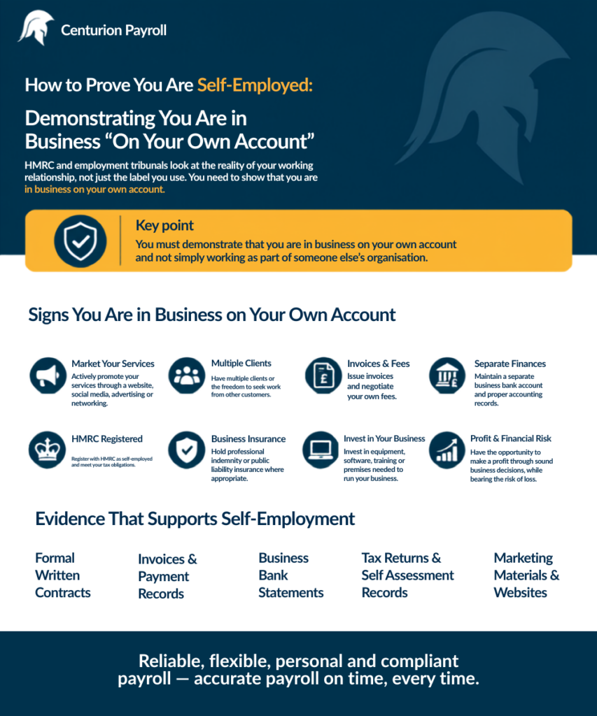 How to prove you're self employed infographic